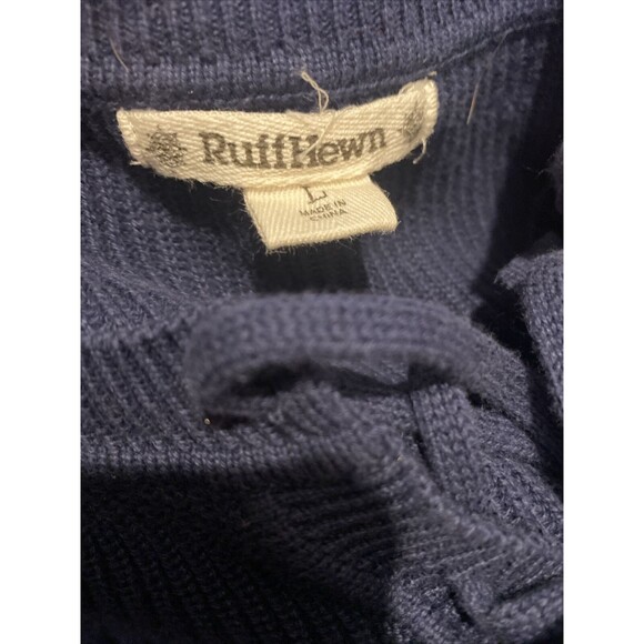 Ruff Hewn Knitted Sweater Tunic Blue Womens Large Blue Drawstring Pullover Boho‎ - Picture 7 of 7